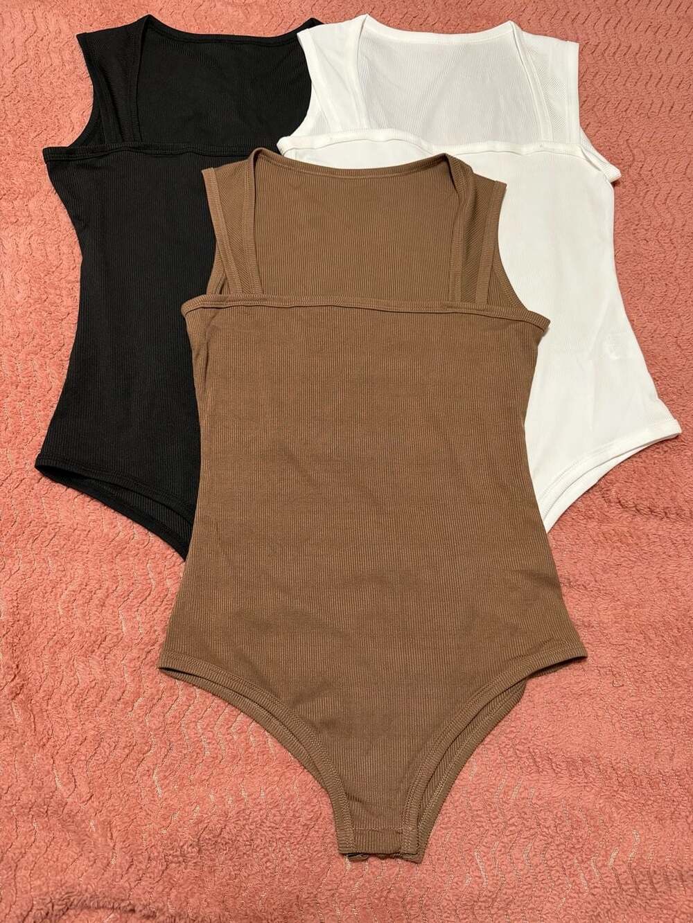 Women's 3 Piece Bodysuits Sexy Ribbed size large